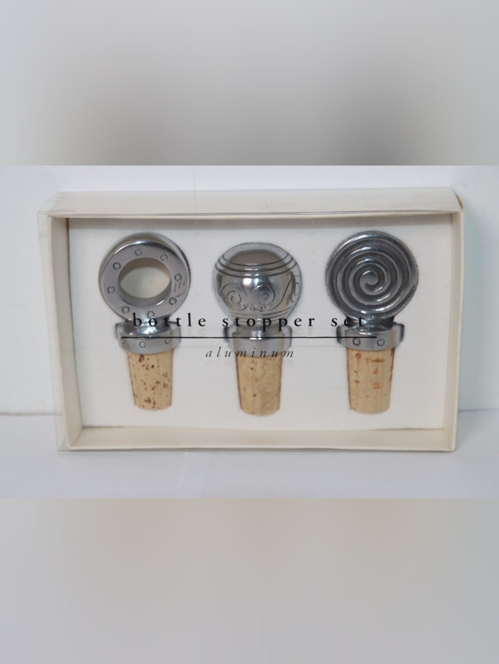 Aluminum 3 Pce Bottle Stopper Set